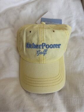 Richer Poorer Golf Hat in washed yellow OSFA NWT